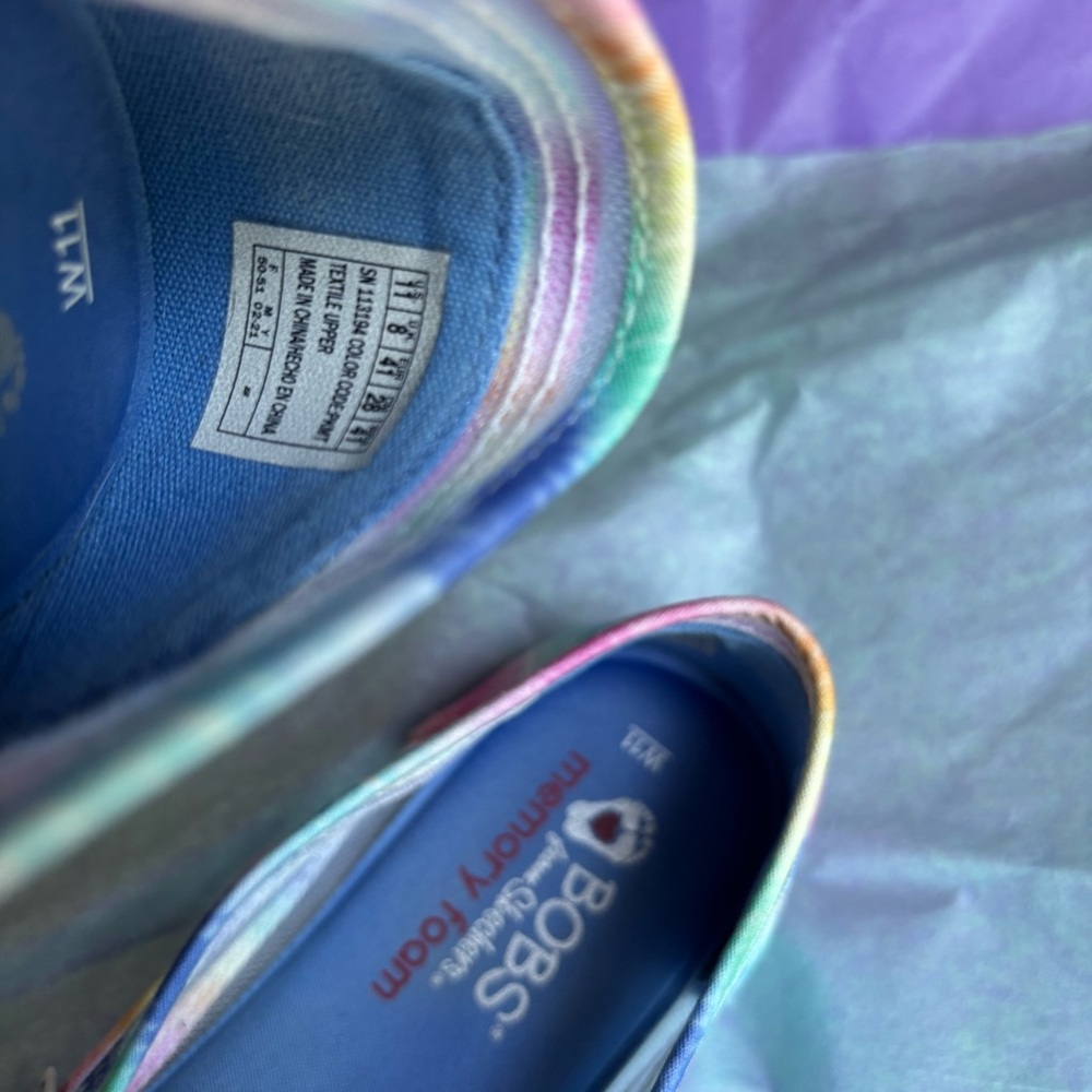 Bobs pastel rainbow mesh slip on shoes sunset feels 11 Skechers - Picture 6 of 8